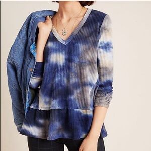 ANTHROPOLOGIE Tallie Peplum Top